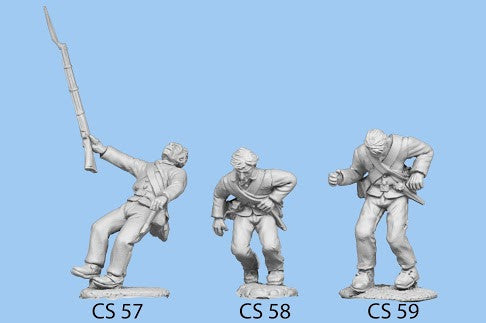 CS-58 Confederate Infantry in Shell Jacket / Shot, falling forward
