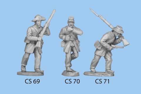 CS-70 Confederate Infantry in Frock Coat / Seargent Advancing, carrying standard