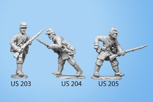 US-204 Berdan's Sharpshooters / Group one / Advancing / Rifle in both hands, crouched down