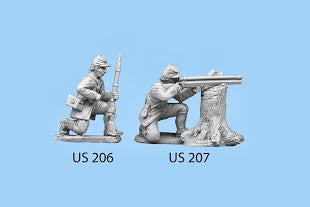 US-207 Berdan's Sharpshooters / Group one / Kneeling / Firing Rifle with Scope / Leaning on tree stump