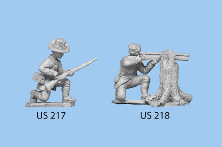 US-218 Berdan's Sharpshooters / Group two / Kneeling and Firing Rifle with Scope / Leaning on tree stump
