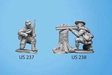 US-238 Berdan's Sharpshooters / Group four / Kneeling and Firing Rifle with Scope, leaning on tree stump