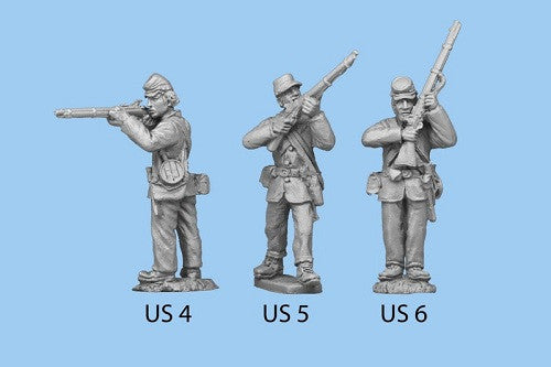 US-4 Union Infantry in Sack Coats - Standing and Firing - legs together
