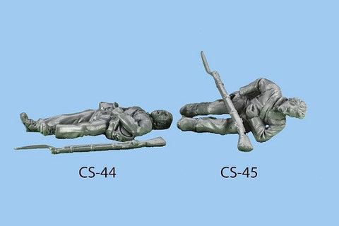 CS-44 Confederate Infantry in Shell Jacket / Lying Wounded, barehead