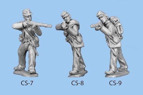 CS-8 Confederate Infantry in Shell Jacket / Blanket Roll / Standing and Firing - legs spread