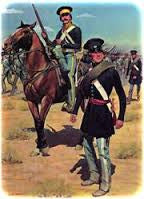 U.S. Dismounted Dragoons - 11 troops - 1 officer