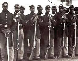 8 Figures - Frock coats - Kepi - Advancing - African American troops